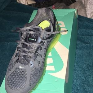Grey & green Air max